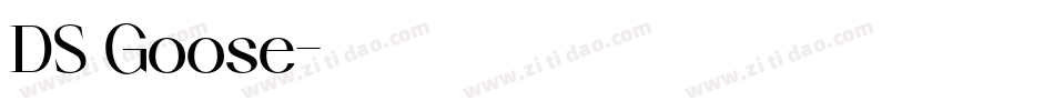 DS Goose字体转换
